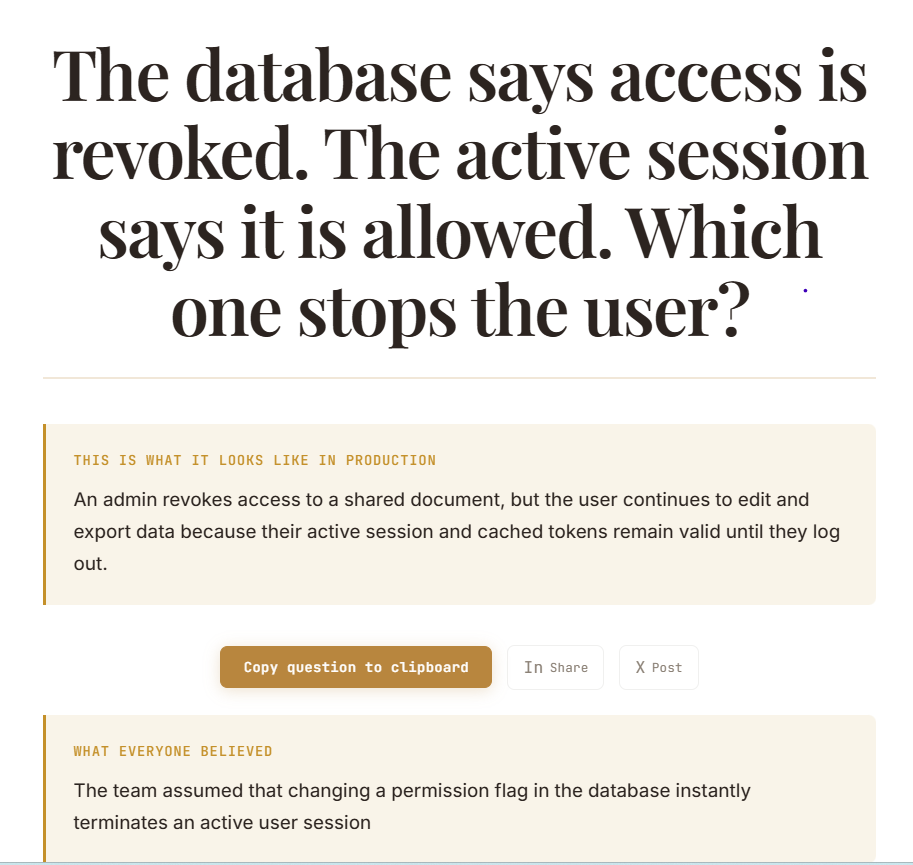 Glimpse of the access-revocation output